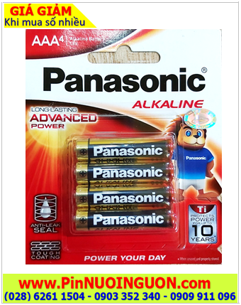 Pin Panasonic LR03T/4B; Pin AAA 1.5v Alkaline Panasonic LR03T/4B Made in Thailand - Vỉ 4viên